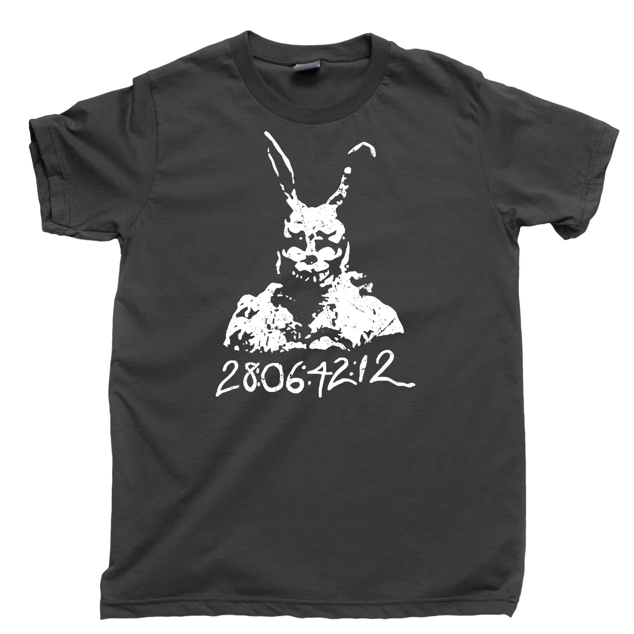 Donnie Darko T Shirt 28 06 42 12 Frank Bunny Rabbit Suit Time Travel Movie Tee Mens T-Shirts Top Casual Wear Short Sleeve