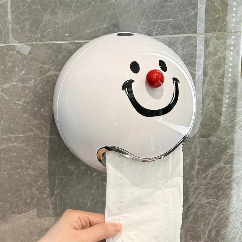 Bathroom Fun and Funny Tissue Rack Bathroom Accessories Wall Mounted Toilet No Perforated Toilet Paper Box Home Decoration