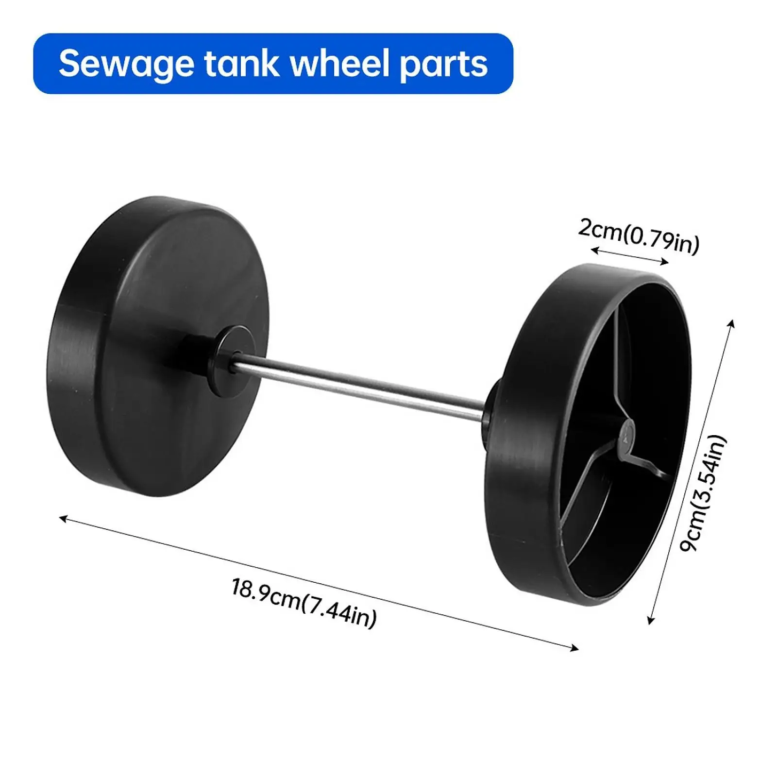 

Replacement Front Wheels Simple Design Strong Rust Proof Wheel Accessory Kit for RV Waste Tank Compatible with SC234 C200 C220