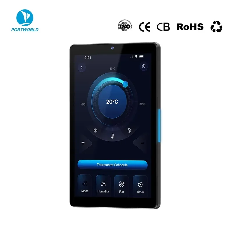 BOLRZO 2026 New Portworld 8-inch IPS touchscreen Android 14 smart living home automation control panel with app control POE