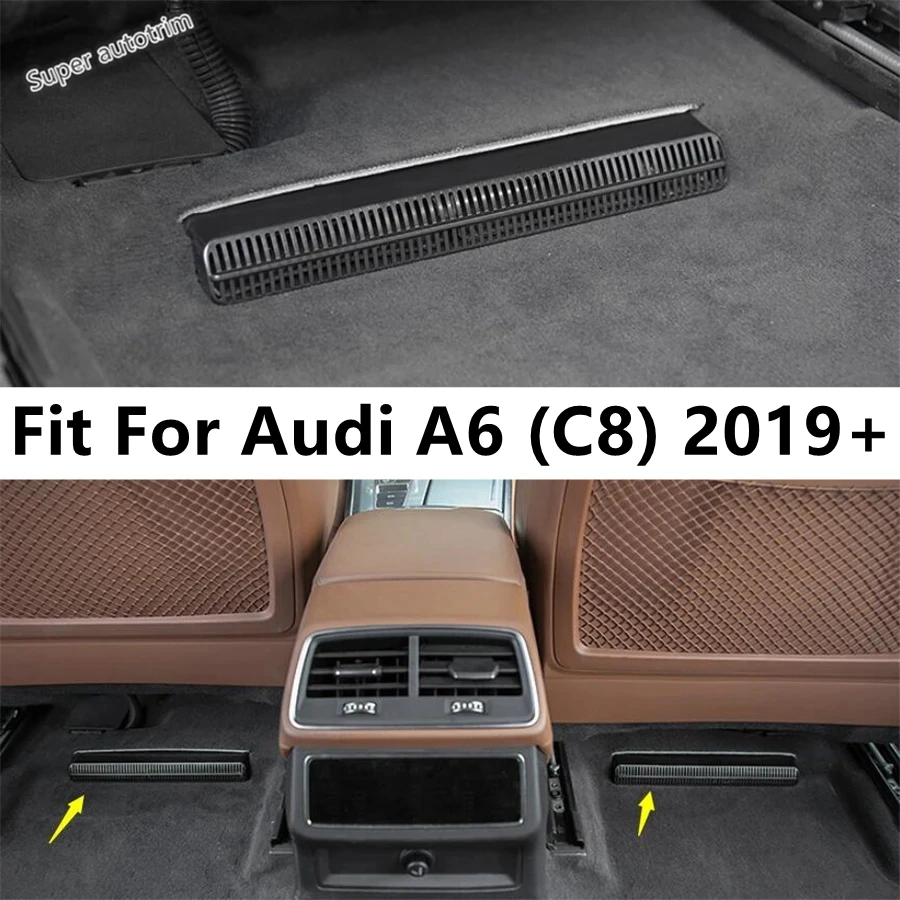 

Car Under Seat Air Conditioning AC Duct Vent Outlet Grille Protection Dust Cover Interior Accessories For Audi A6 C8 2019 - 2023