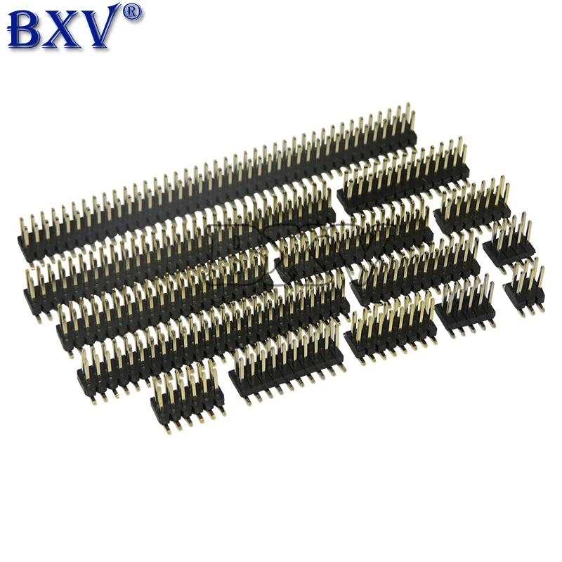 SMT 1.27MM 1.27 Double Row Male Breakaway PCB Board PIN Header Connector Pinheader 2*3/4/5/6/7/8/10/12/15/20/40P 3-50P