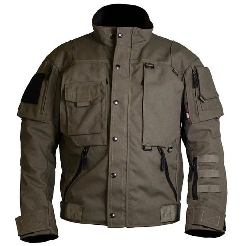 Men\'s Military Tactical Jacket Bomber Air Force Pilot Coat Outdoor Sports Windproof and Wear-resistant Multi Pocket Jacket