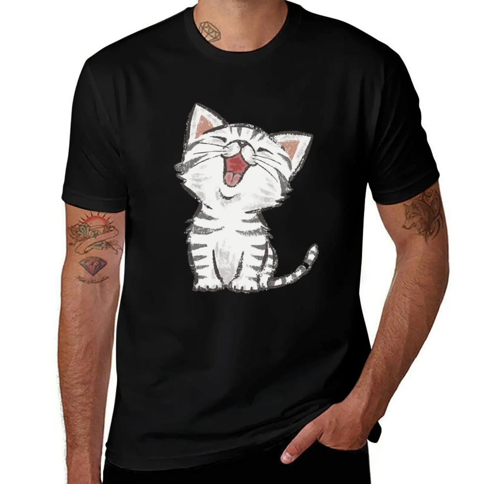 

Happy American Shorthair T-Shirt man t shirt custom shirt vintage anime shirt quick-drying men clothing