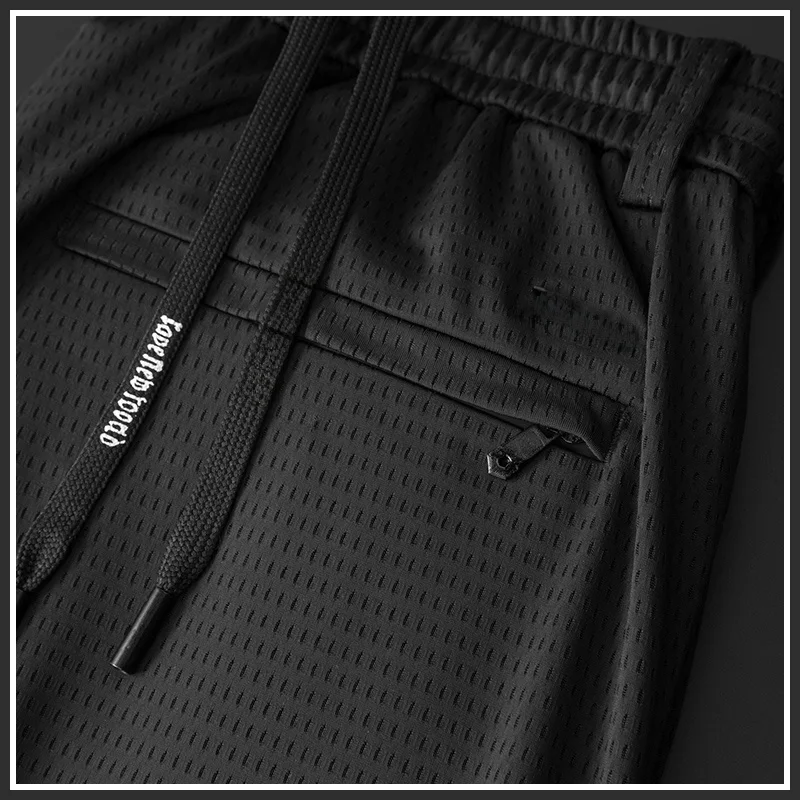 

Ice Silk Me мужские летние ультратонкие свободные прямые брюки Qui Dry спортивные длинные брюки повседневные брюки дышащие удобные