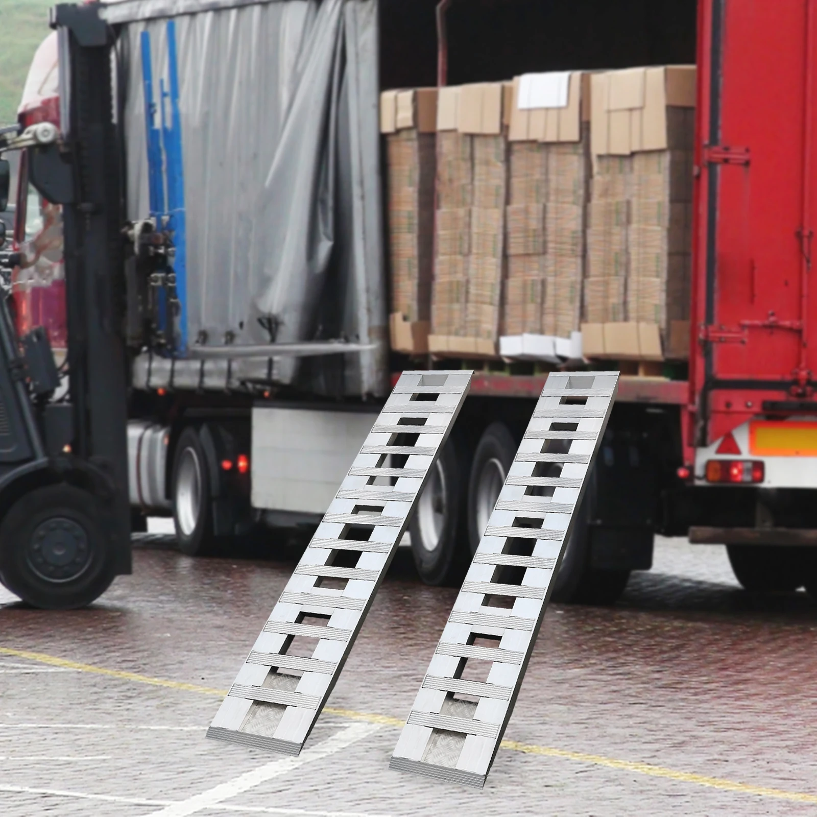 Truck Car Auto Trailer Ramps 2pcs Aluminum Trailer Loading Ramps