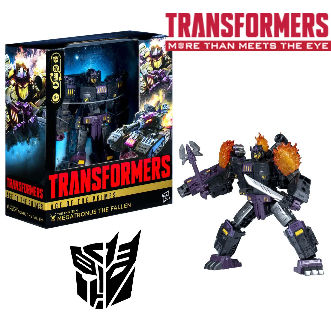 Hasbro Transformers: Age of The Primes Leader Class The Thirteen Megatronus The Fallen Action Figures Christmas Gift Model