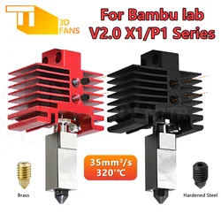 For Bambu Lab p1p X1C P1S X1 V2.0 Upgrade Hot end Print Head 3D printing parts for bambulab Red/black and thermistor nozzle