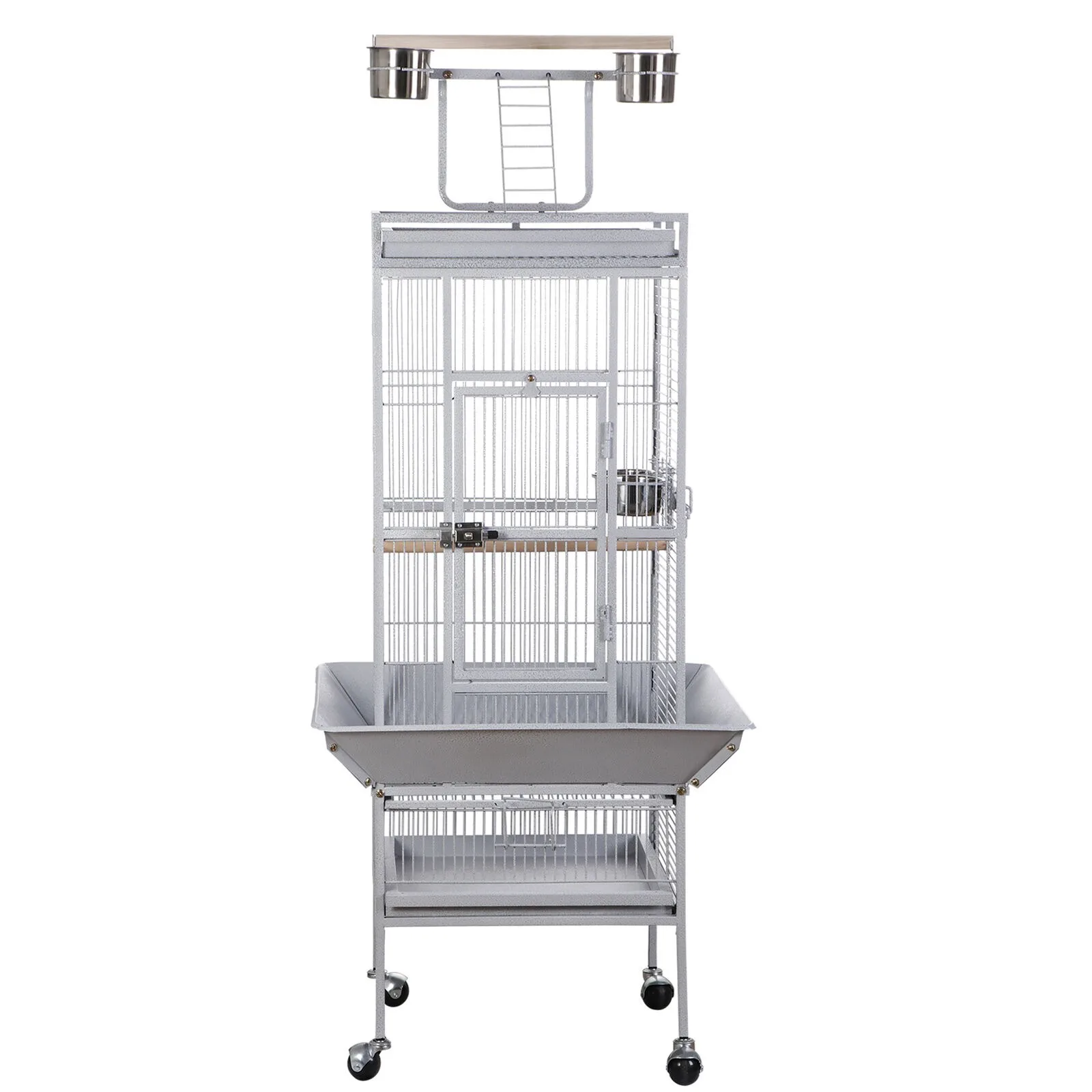 

61" Style Bird Cage Large Play Top Parrot Finch Cage Pet Supply Outdoor White United States