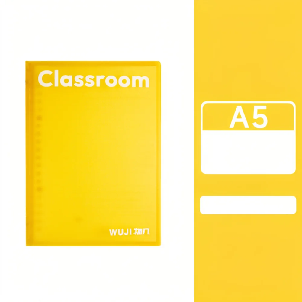 For Wuji 2025 Student Loose Leaf Notebook Binder A5 B5 A4 Refillable Planner Journal Office School Study Stationery