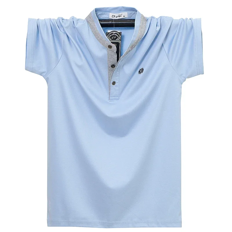 

Summer Mercerized Cotton T-shirts Men Cartoon Embroidered Short Sleeve Base Shirt Korean Fashion Business Men's Tops Tees
