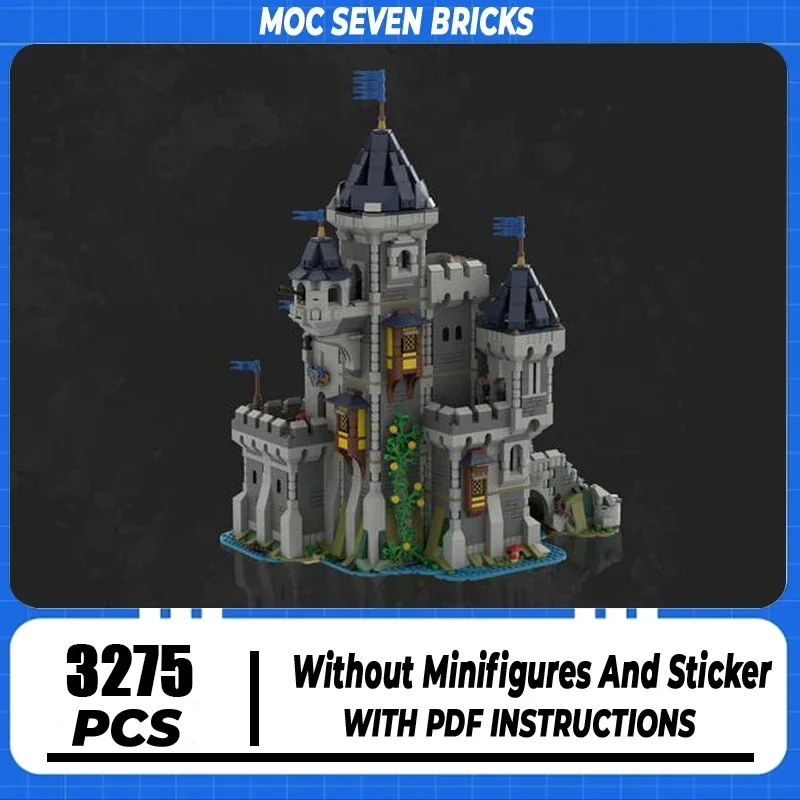 

Moc Building Blocks Black Falcon Knight's Castle Model Technology Brick DIY Educational Toy For Birthday Gifts