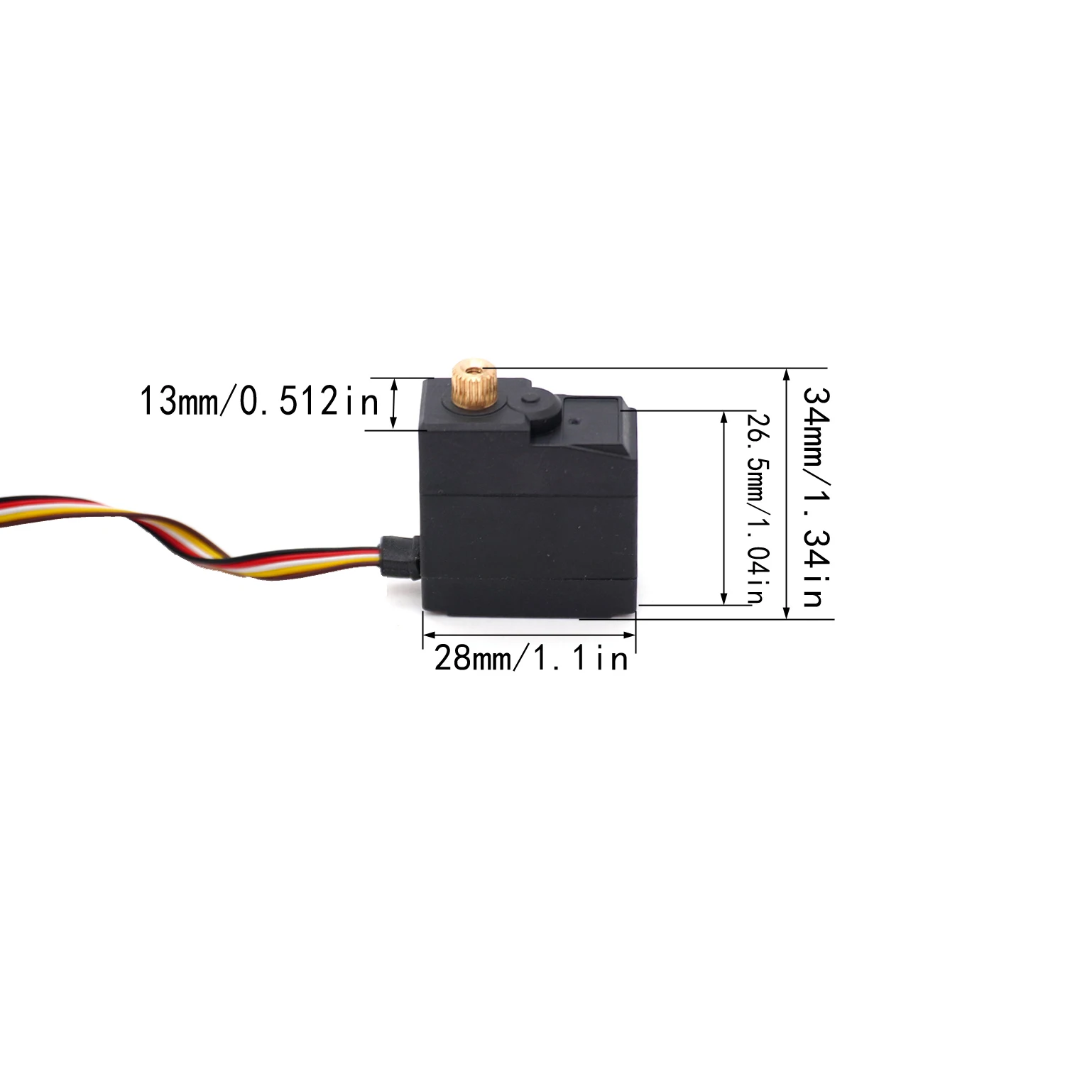 YSIDO 17G Metal Gear Digital Servo Drei/Fünf Draht für 1/16 SCY 16101 16102 16103 16201 MJX JJRC Q117 RC Auto Upgrade Zubehör – Detail 32