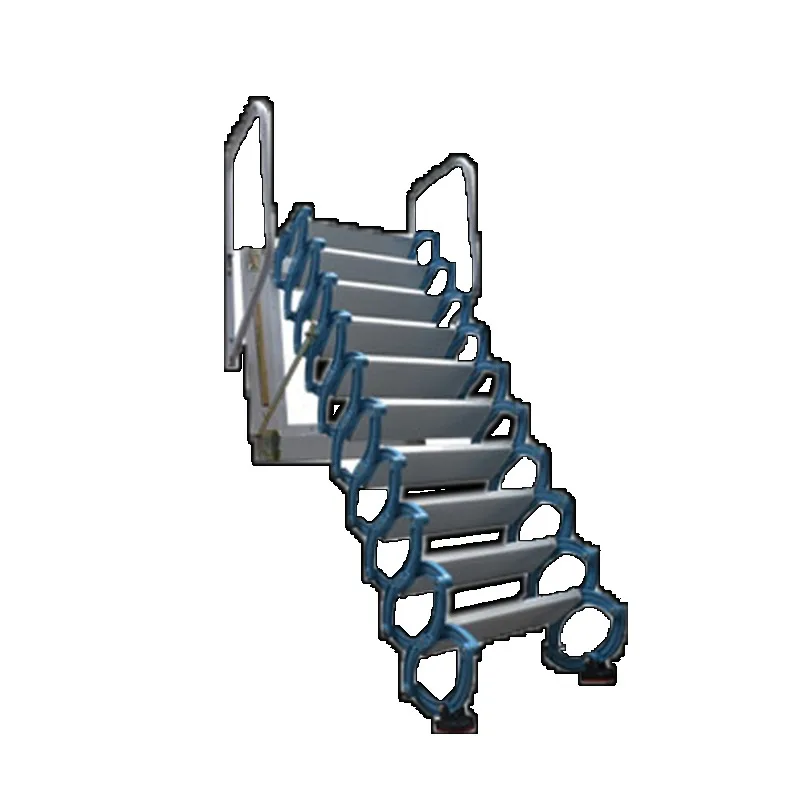 

Foldable ladder with wall-mounted 3-meter floor