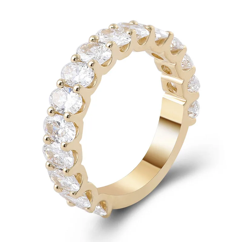 Provence 18KGold DEF/VS Lab Grown Diamonds Rings for Women half  Eternity  Rings Classic Finger Personalized Custom Promise Gi