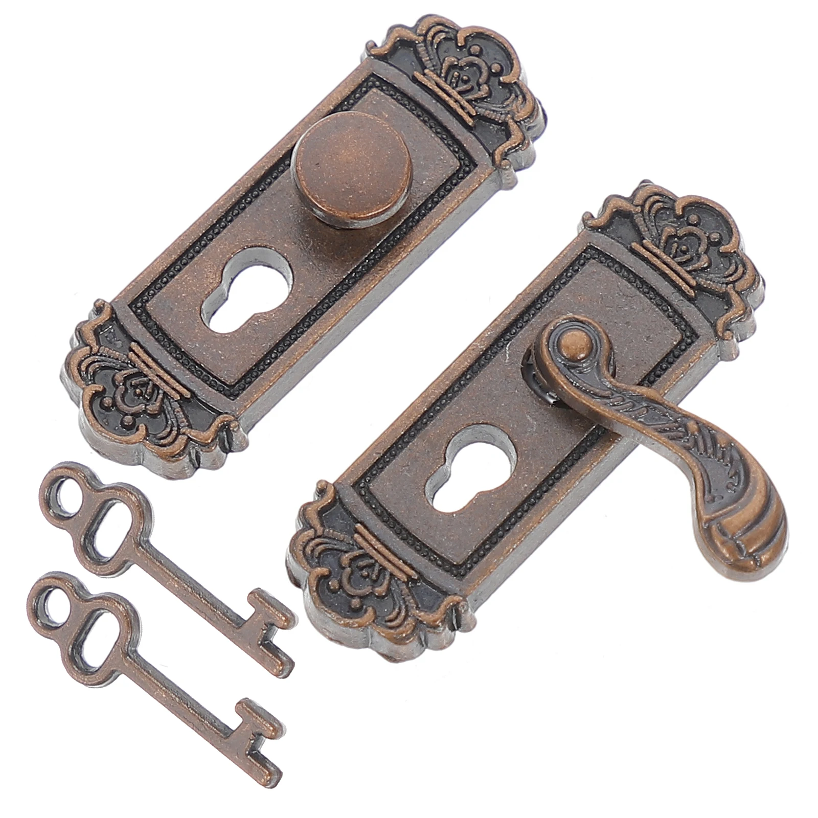 

Door Lock Accessories Model Miniature Dollhouse Hardware Locks with Keys Small for