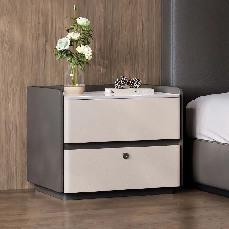 Modern Trendy Nightstand Luxury Storage Nordic Interior salon Vintage Aesthetic Display Nightstand Comodini Bedroom Furniture