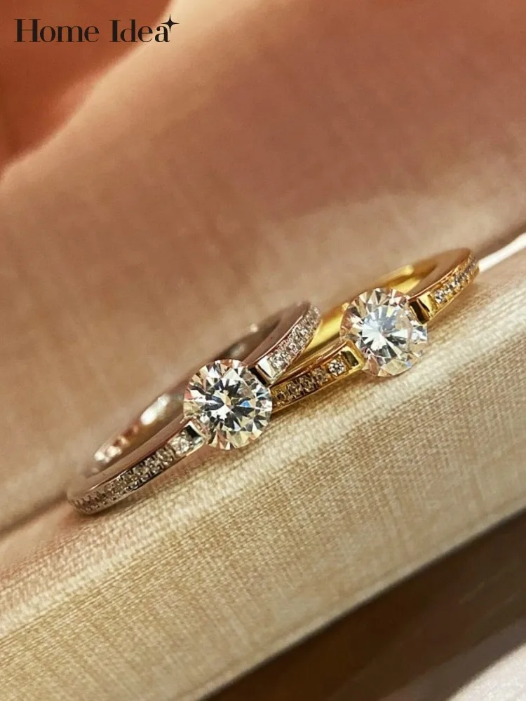 

S925 Sterling Silver Ring Women Classic Fashion Shiny Diamonds Fine Jewelry Party Banquet Lady Accessories Design Vintage Rings