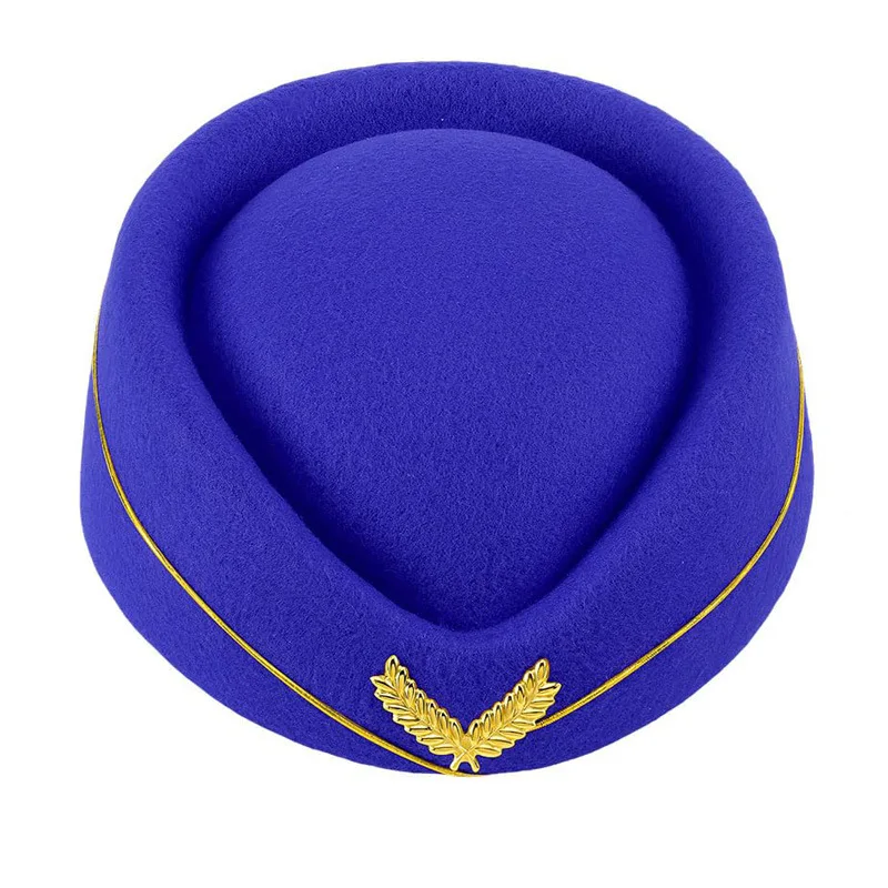 3 stücke Stewardess Hut Baskenmütze Hut Frauen Stewardessen Hut Party Cosplay Formale Uniform Kappen Zubehör Party Hüte Kostüm – Detail 7