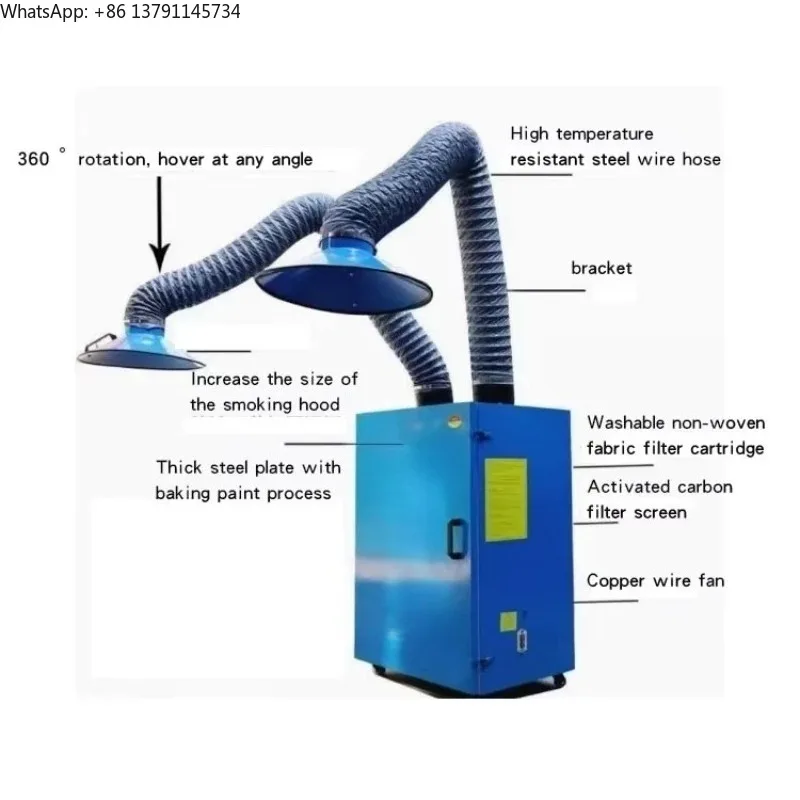 

Double-Arm Welding Smoke Purifier with Detachable Dust Collector and Extractor New Product