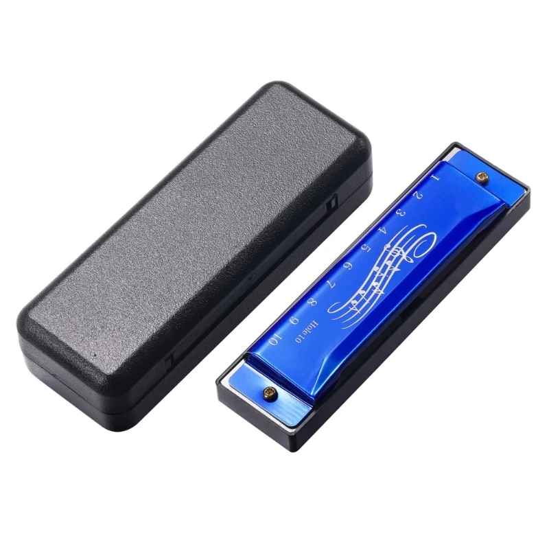 10 Holes 20 Tones Profession Key of C Chromatic Harmonica, Mouth Organ and Professional Harmonica for Kid, Adult, Player