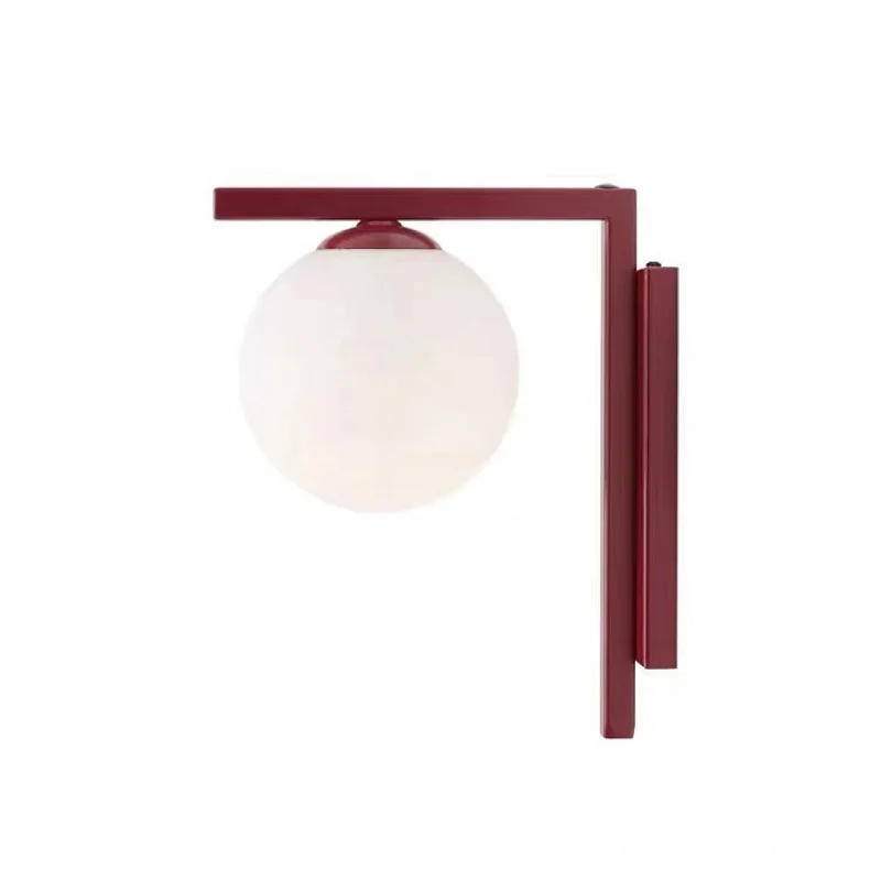 Simple Modern Wall Lamp Glass Ball Hotel Corridor Aisle Decorative Lamp LED Bedroom Bedside Lamp