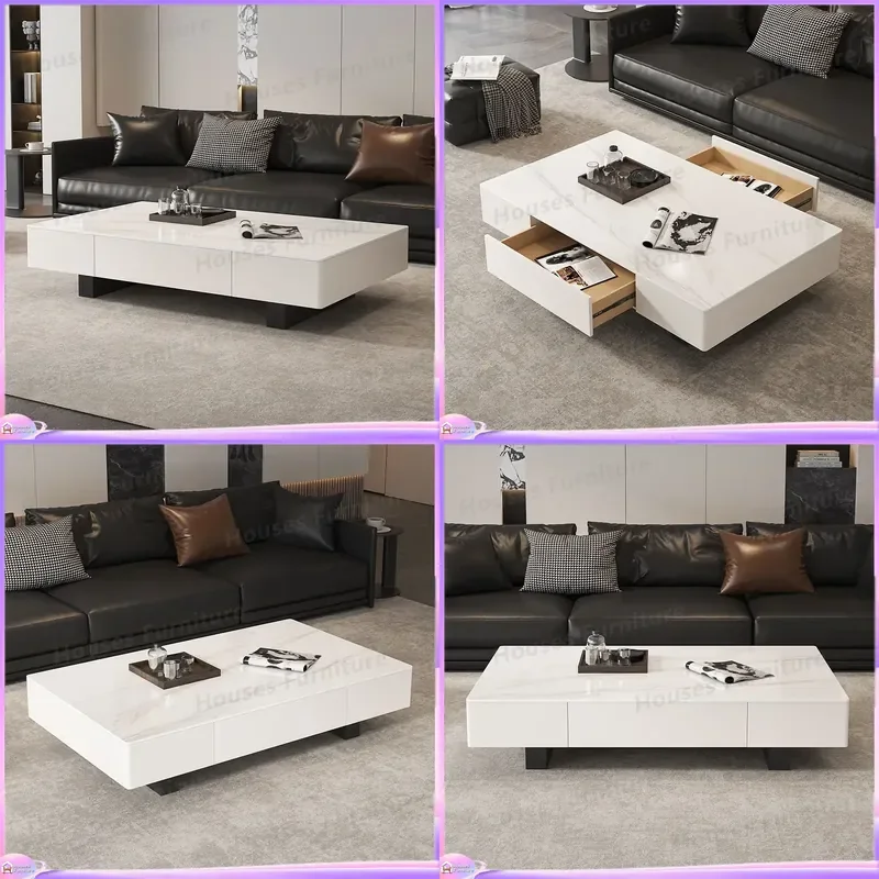 Modern Solid Wood Shoe Cabinet Storage Bench Entryway Organizer Italian Luxury Rectangular Rock Slab Top High End Home