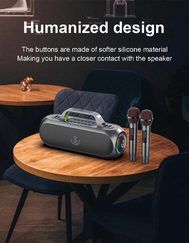 

Gadget 2025 New Arrival Big Blue Tooth Speaker Karaoke With Mic 150w Super Bass Rgb Light Wireless Party Box Speaker