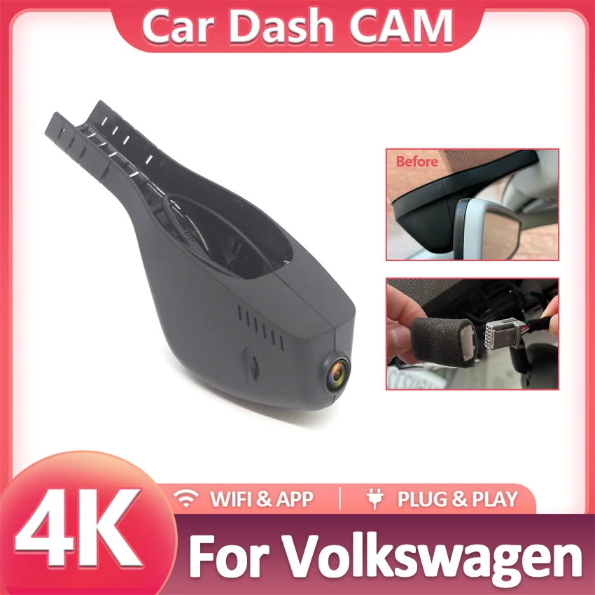 Plug And Play Car DVR For Volkswagen Passat B7 B8 Golf 7 8 Mk5 MK7 Sportsvan CC Tiguan Tharu Polo Sharan Taos Jetta VS5 Dash Cam