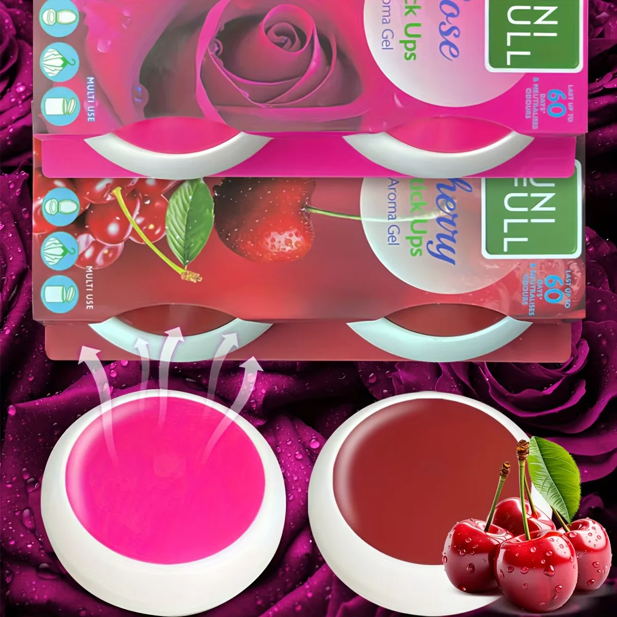 Fragancia duradera, fresca y agradable, rica fragancia natural de lavanda, cítrica, cereza y rosa