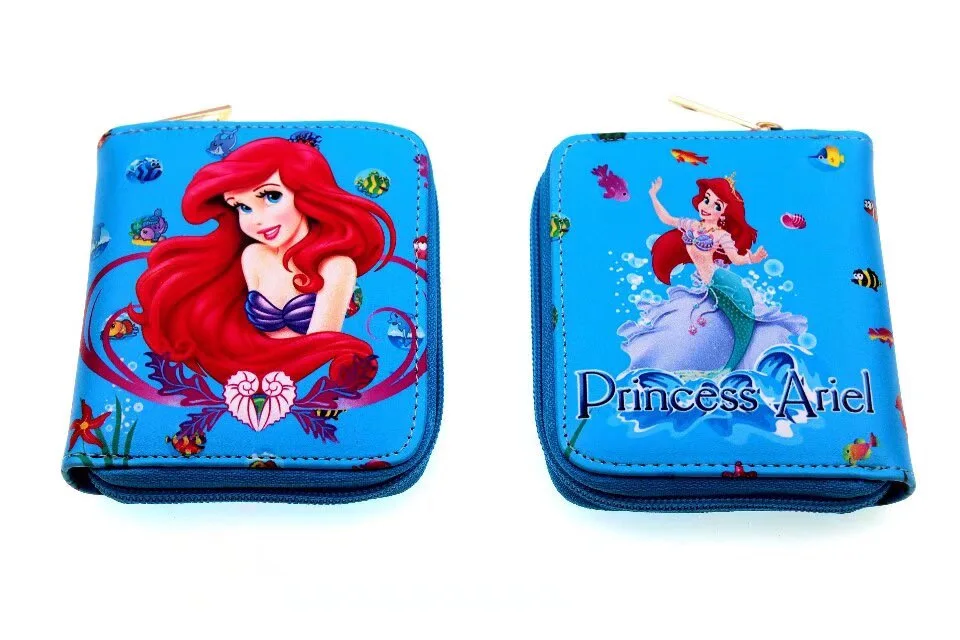 Nuovo tutto-fiammifero Frozen Elsa Ariel Principessa portamonete portamonete ragazza cartone animato portamonete studente portafoglio porta carte