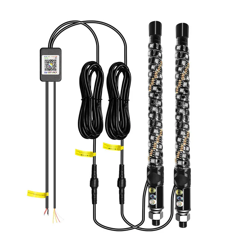 NEHANLYN 11.81 cala Długie Światła LED COB typu Whip, Kierunkowskazy, Światła Stop, Światła Cofania do Polaris RZR Can-Am Maverick X3 UTV ATV Offroad — 2