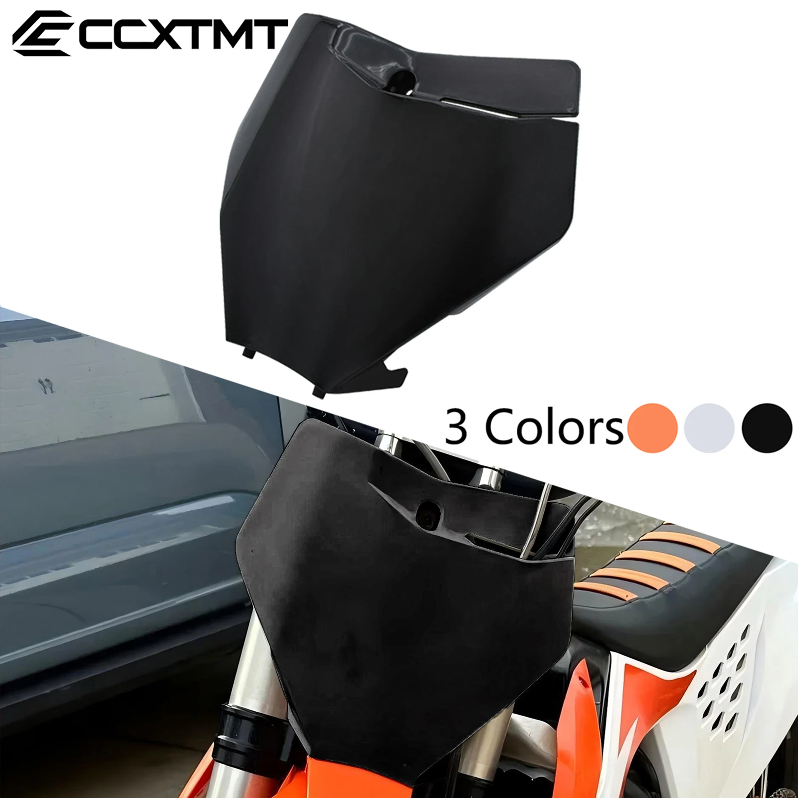 Motorcycle Plastic Cover Front Number Plate Registration Fender For KTM EXC EXCF SX SXF XC XCF XCW XCFW 125- 500 Motocross Parts