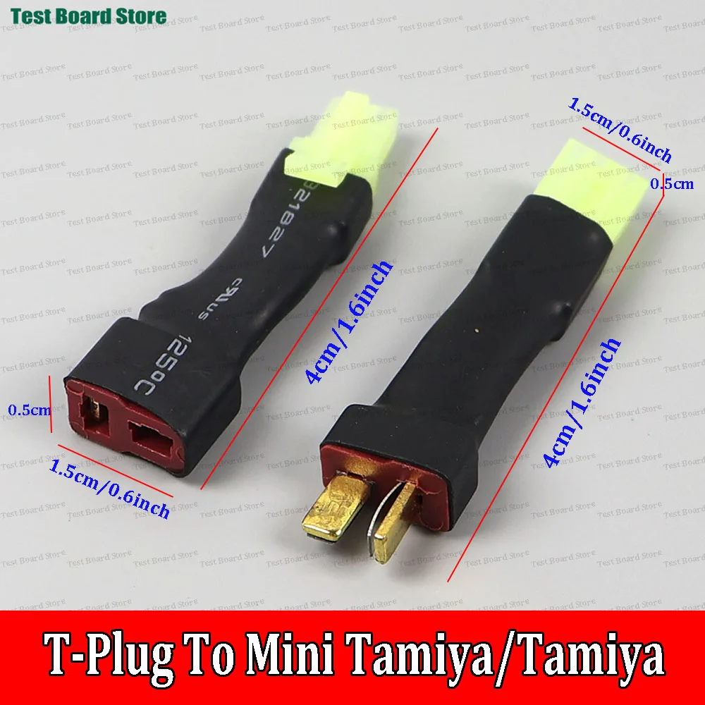 1/2pcs T Plug Style to Tamiya  Mini Tamiya Female Male Adapter Wireless Connector Plug for RC FPV Drone Car Lipo Battery