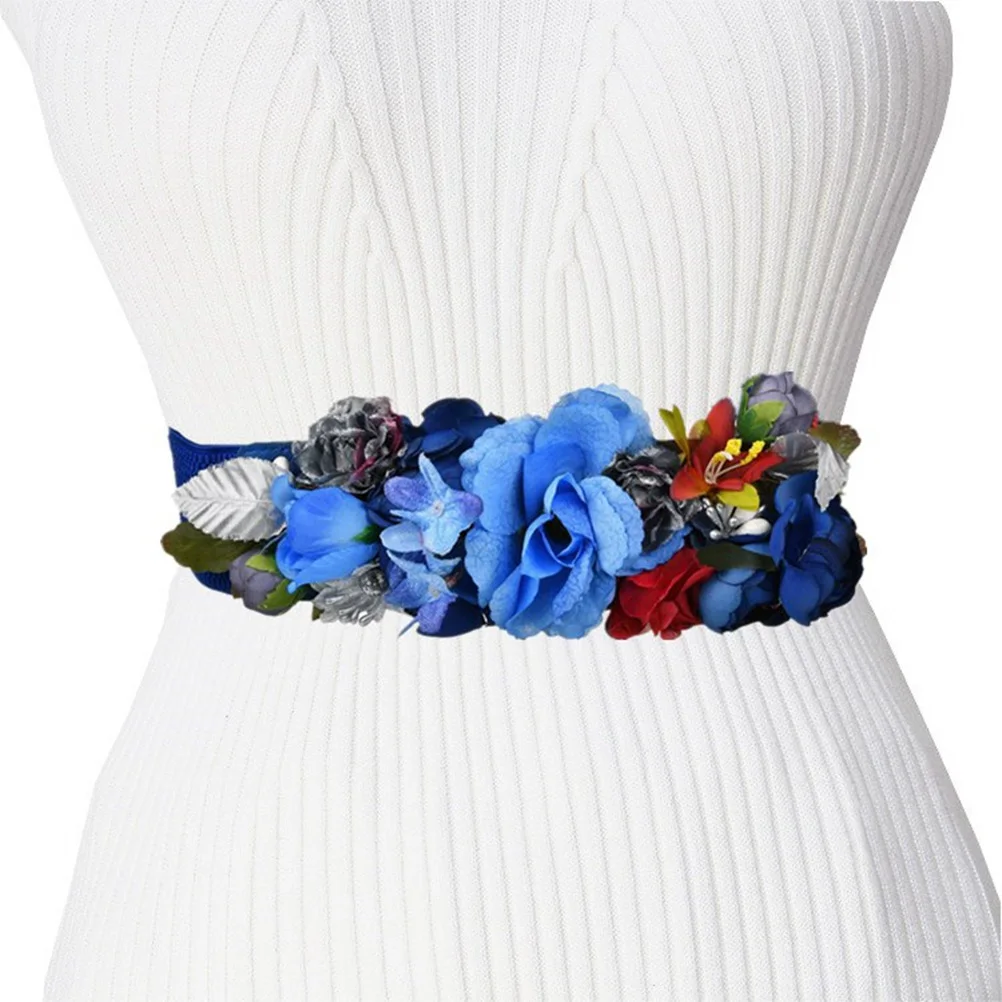 

Women Beautiful Lightweight Flower Design Corset Belt Durable Elastic Waistband Dress Waistband Lady Elegant Unique Party Daily
