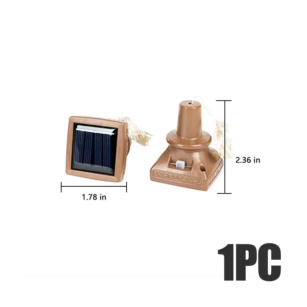 2m solar betriebene LED Weinflasche Lichter Schnur Girlande Kork geformte Glasflasche Lampe Kupferdraht Weihnachten im Freien Lichterketten