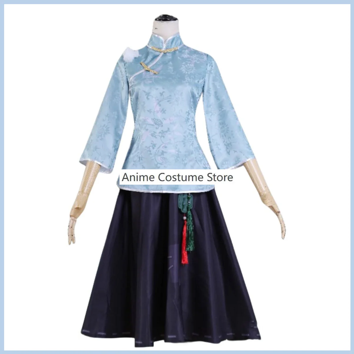Anime Game Identity ⅤQi Shiyi Cosplay Costume Antiquarian Wig Chinese Style Wind Cheongsam Skirt Woman Traditional Festival Suit