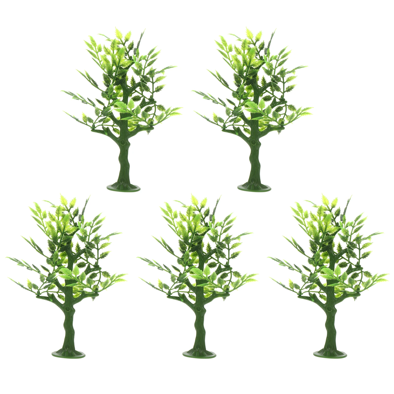 

5Pcs Artificial Tree Mini Tree Adornment Realistic Shape Fine Workmanship Garden DIY Landscape Decoration Miniature Plant