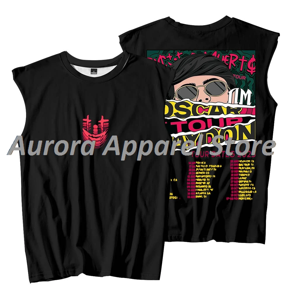 

Oscar Maydon Rico o Muerto Tour Sleeveless T-Shirts Cosplay Women Men Fashion Tank Tops Streetwear Tee