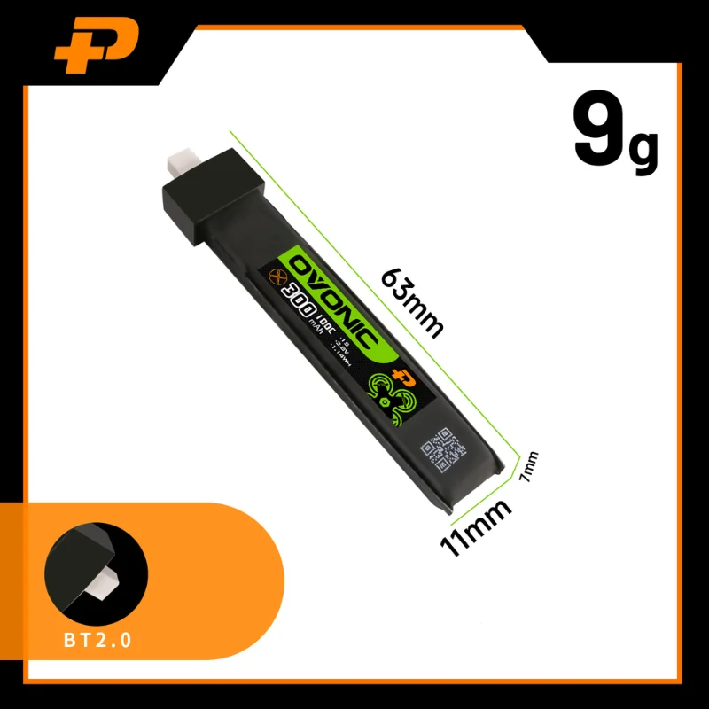 5Pcs OVONIC 300mAh 450mah 500mah 550mah 650mah 100C 3.8V Lipo Battery For RC Helicopter Quadcopter FPV Racing Drone Parts