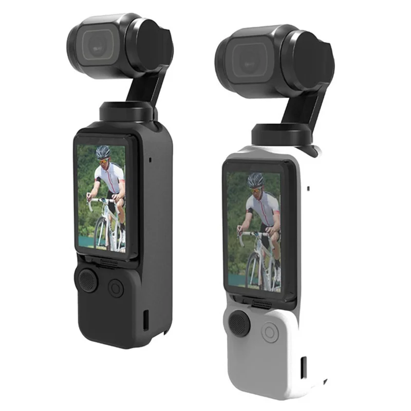 Efficiënt voor DJI OSMO POCKET3 Pocket Camera Siliconen beschermhoes Anti-valshell Zwart