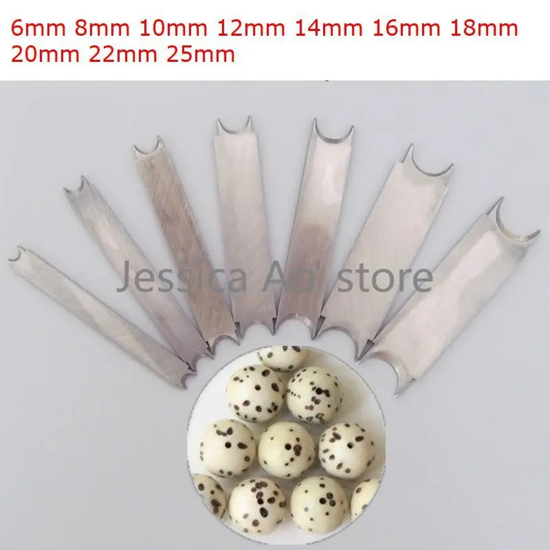 6-20mm Wood Turning Tools Beads Cutting Knife White Steel Cutters for Round Balls Lathe Tools Buddha Beads Turning Knife