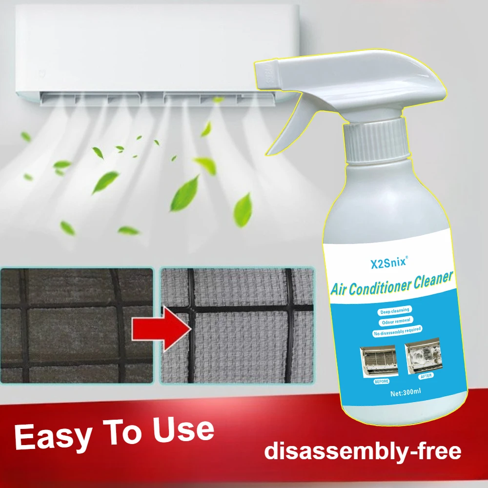 Air Conditioner Cleaner Spray Deeply Cleans Internal Dust, Removes Odors Washing Cleaner for Auto/Home, No Disassembly Washing