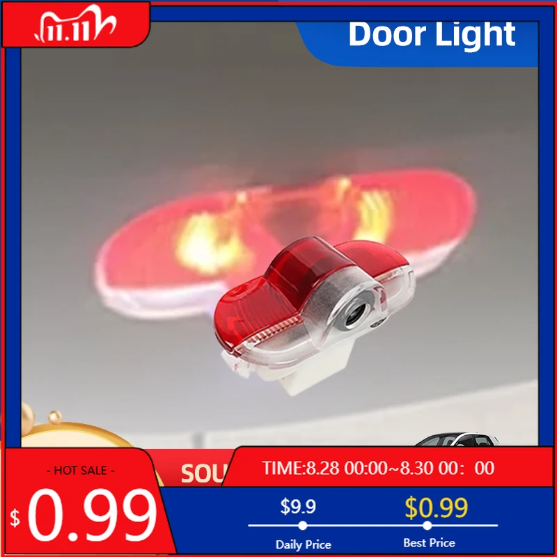 

2026 New For VW VOLKSWAGEN Car Trash LED Car Door Interior Decoration Light Bulbs Accessories For VW Caddy MK3 Bora Lavida Golf