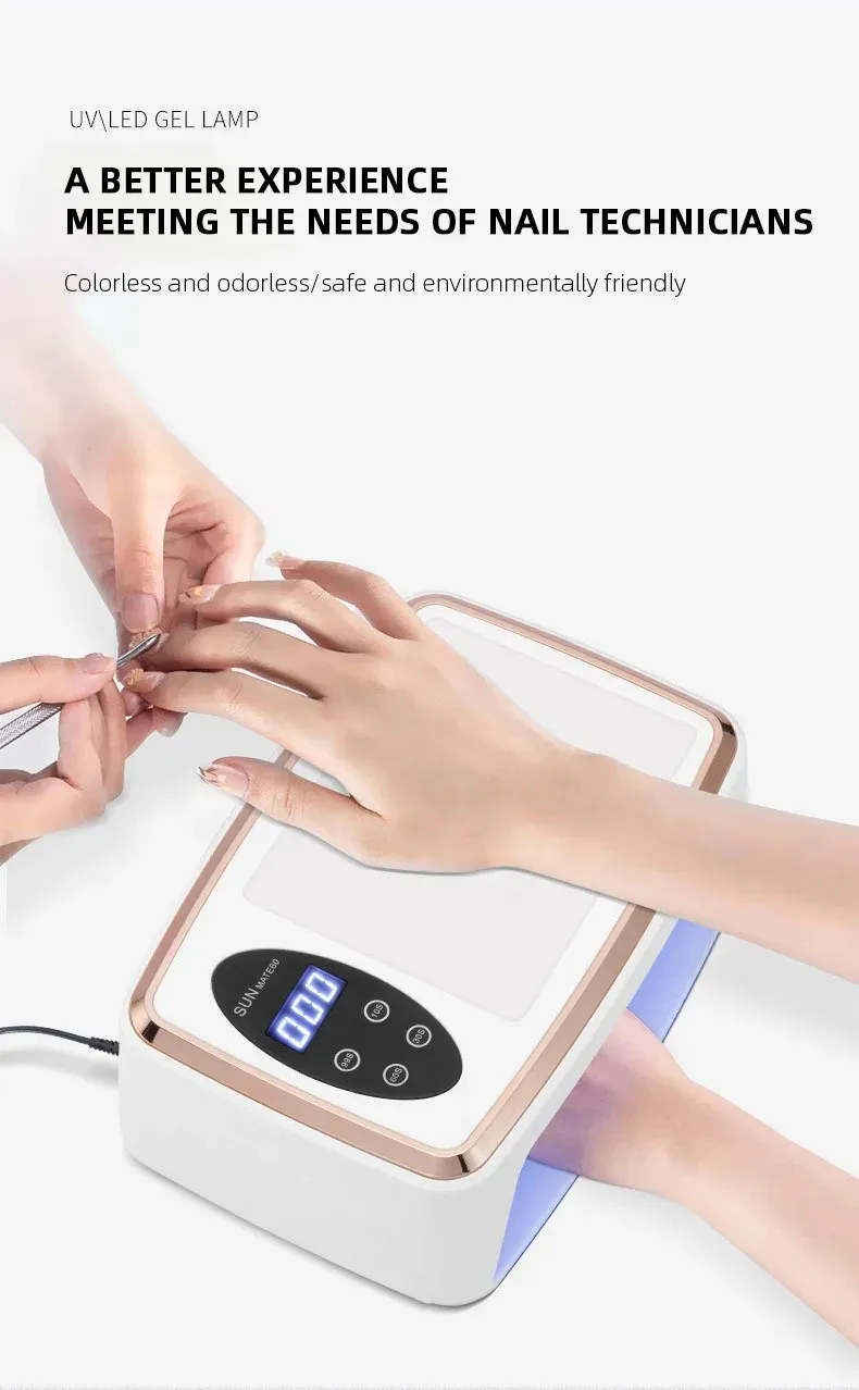 380 واط عالية الطاقة مع وسادة اليد مسمار آلة الفن 90 المصابيح UV LED مصباح لمسمار مانيكير المهنية هلام البولندية تجفيف مصابيح