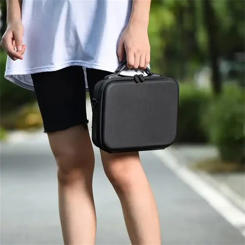 Imagen 2 del producto Estuche de transporte de hombro para DJI Osmo Action 6/5 Pro/Action 4 3 Estuche de almacenamiento Estuche rígido de cuero PU para accesorios DJI Osmo Action 6