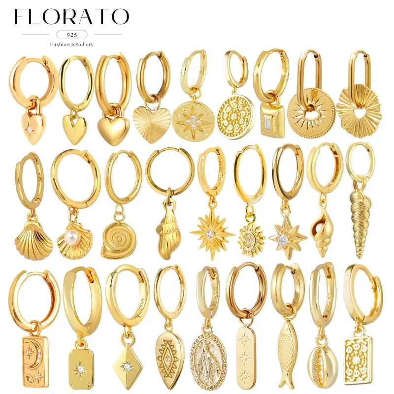 Серьги-кольца из стерлингового серебра 925 пробы в европейском и американском стиле, круглые квадратные серьги-кольца, модные серьги для женщин, подарок на день рождения Серьги-кольца из стерлингового серебра 925 пробы в европейском и американском стиле, круглые квадратные серьги-кольца, модные серьги для женщин, подарок на день рождения