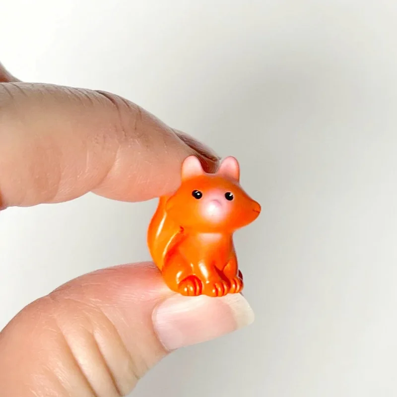 

5/10 Pcs Mini Resin Fox Animal Miniatures, Fairy Crafts Micro Landscape Bookcase Living Room Scenes Kit DIY Decoration Supplies