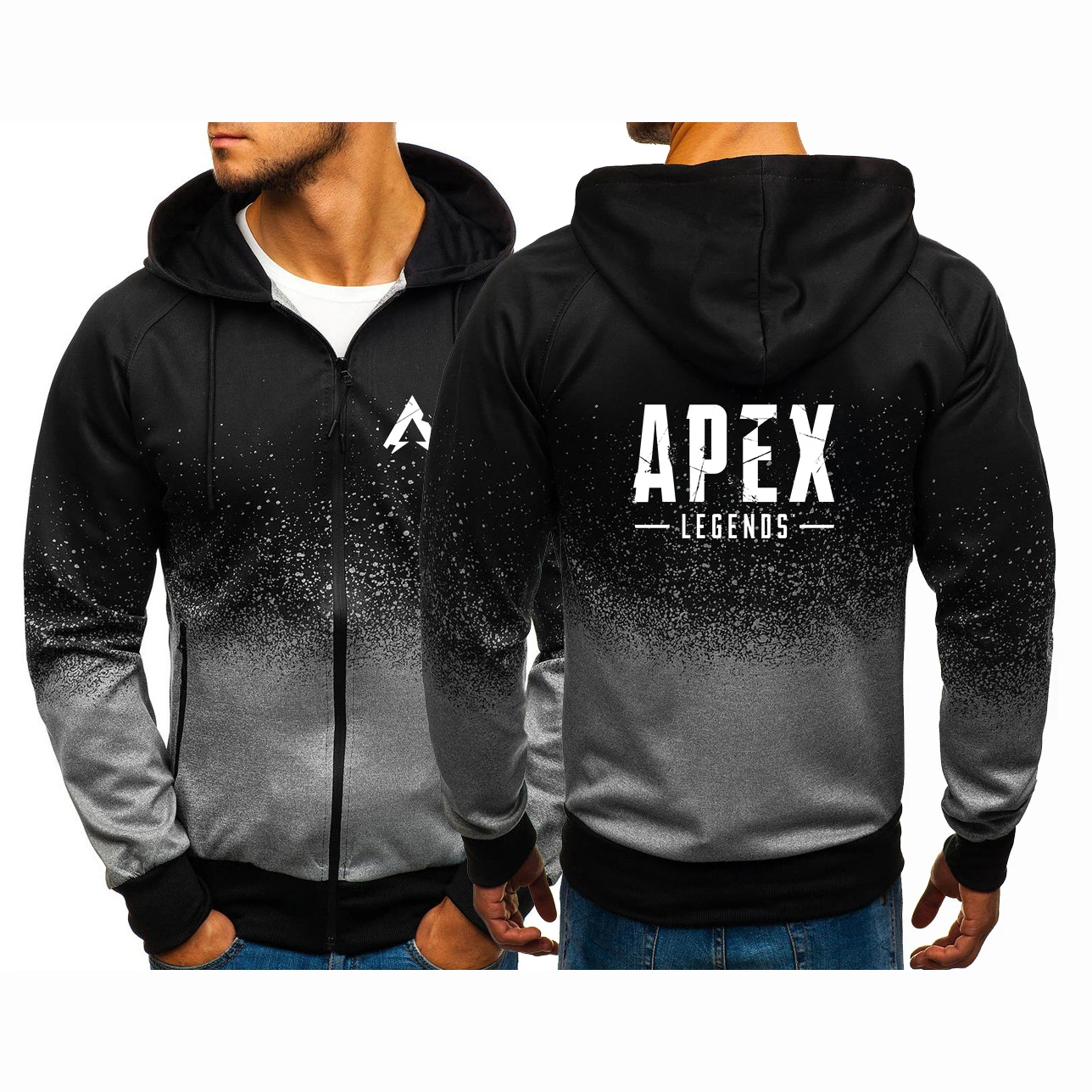 2024 New Apex Legends Game  Men Hooded Zipper Sweatshirt Jacket Fashion Tie-Dye Design Spring Autumn Casual Hoodies Long Sleeve