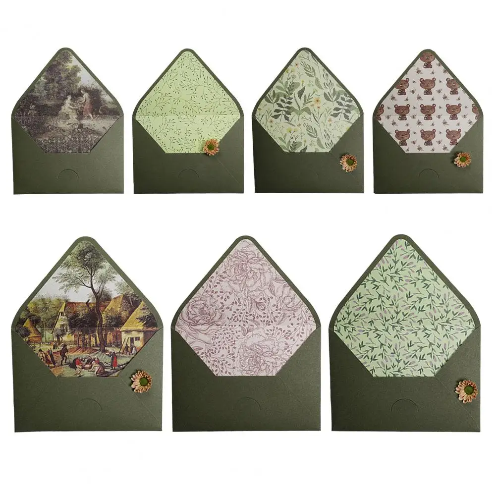 Бумажный конверт авокадо, зеленый деловой конверт, Стандартный Конверт, специальный бумажный материал, декоративные конверты для масляной живописи